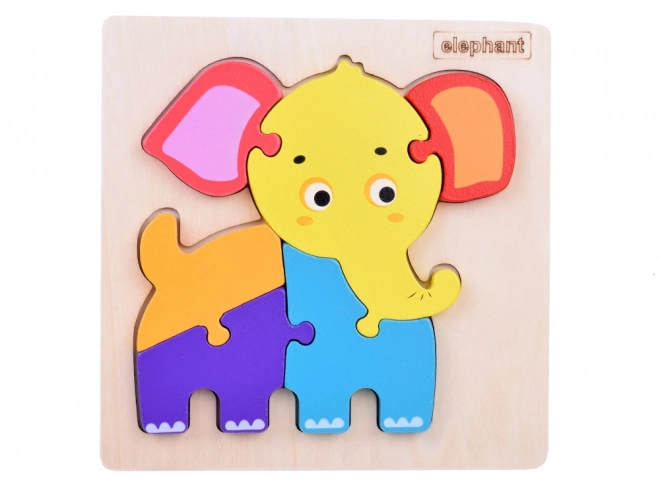 Drvene edukativne puzzle slon