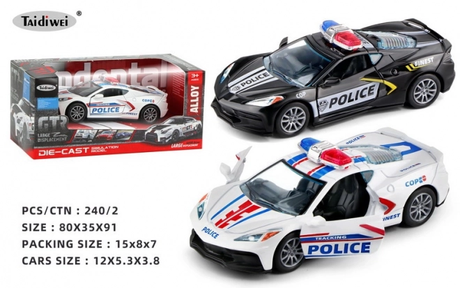 Metalni policijski automobil 12 cm