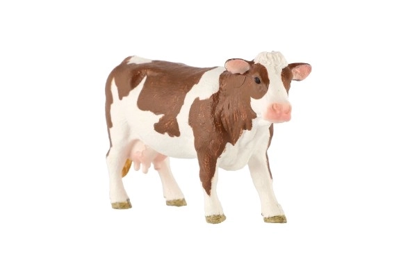 Realističan model plastične krave češkog šarenog soja 12 cm