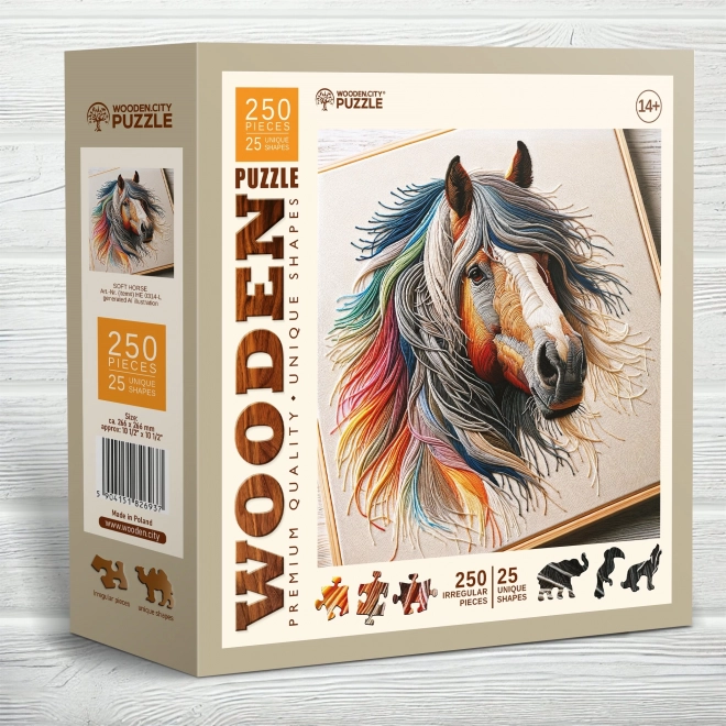Drvene puzzle Blagi konj od Wooden City - 250 dijelova