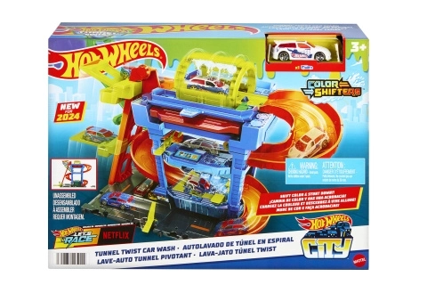 Hot Wheels City Color Shifters autopraonica s rotirajućim tunelom