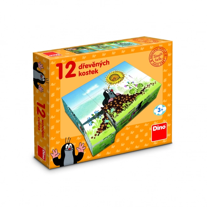 Dino Drvene kocke Krtkov rok 12 kom