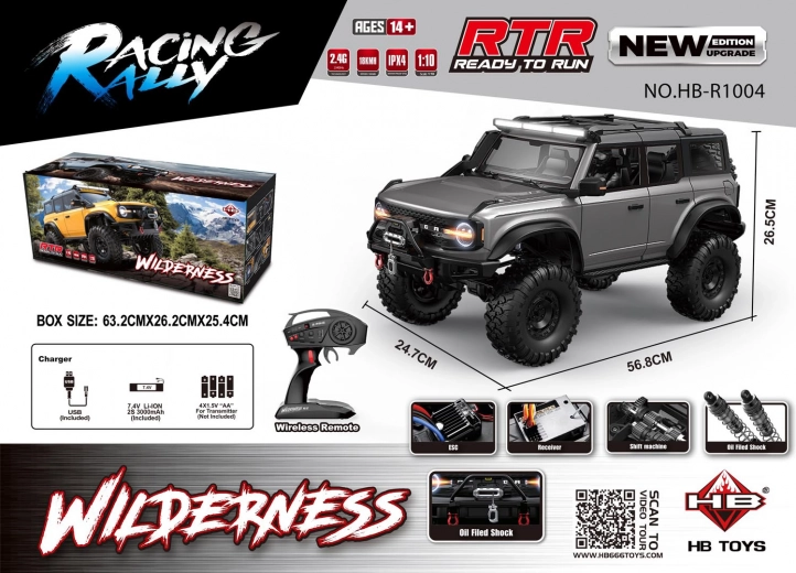 RC auto Wilderness 1:10 sivo