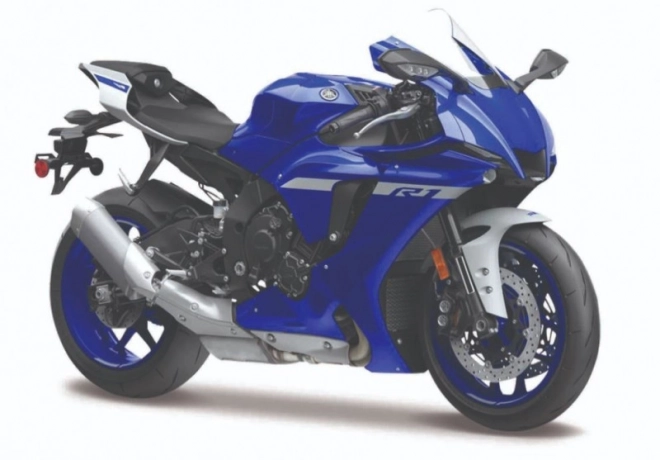 Model Moto Yamaha YZF-R1 2021 s postoljem