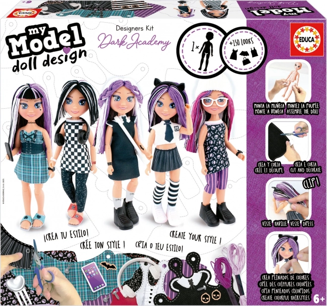 EDUCA Kreativna Sada My Model Doll Design: Tamna Akademija