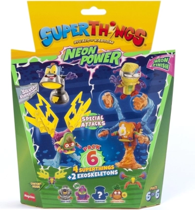 SuperThings Neon Power kolekcionarski paket 6 figurica s egzoskeletima