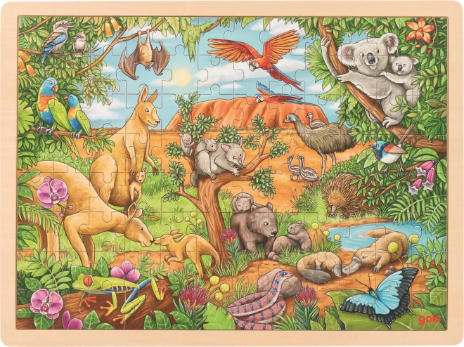 GOKI drvena slagalica australske životinje 96 dijelova