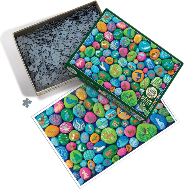 Puzzle Obojani kamenčići Sjeverozapada od Cobble Hill, 1000 komada