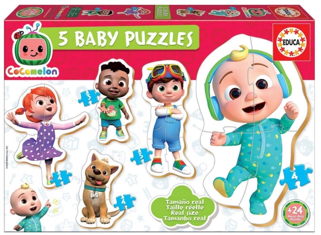 EDUCA Baby puzzle Cocomelon 5v1 (3-5 dijelova)