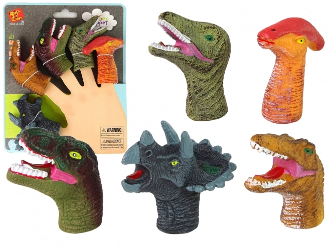 Šarene lutke za prste Dinosauri, set 5 kom