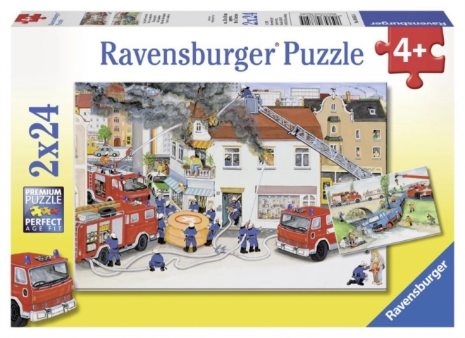 Ravensburger puzzle Vatrogasna postrojba 2x24 dijelova