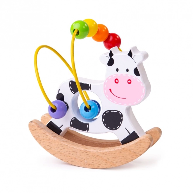 Bigjigs Baby Motorni labirint ljuljačka kravica