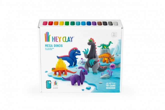 Plastična masa Hey Clay Mega Dinosaurs set