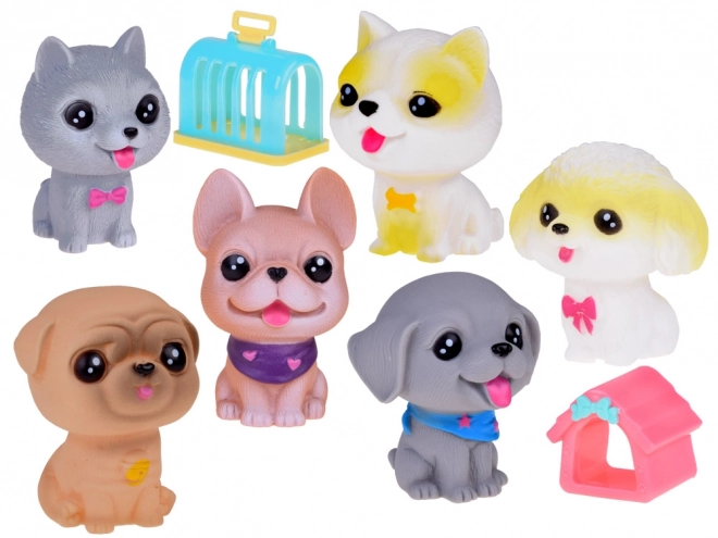 Set gumenih figura pasa