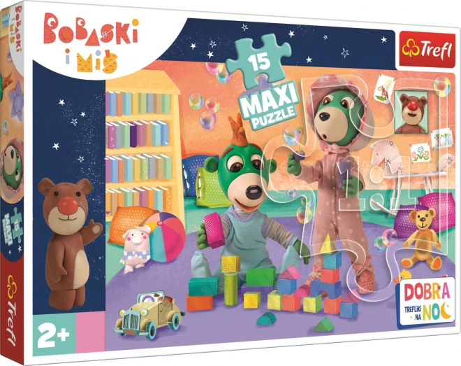 Puzzle Laku noć, Treflíci Veseli svijet djece MAXI