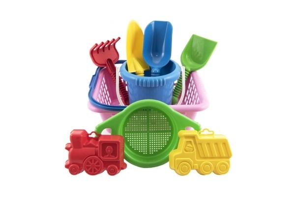 Košara set - 2 kalupi lopatica grabljice sito kanta košara za kupovinu plastika 12m+