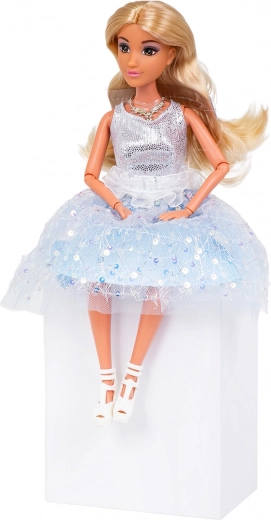 Duga plava kosa za češljanje i pletenje