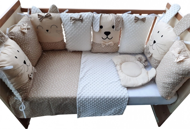 Komplet za krevetić Sleep Guardian 12-dijelni bež