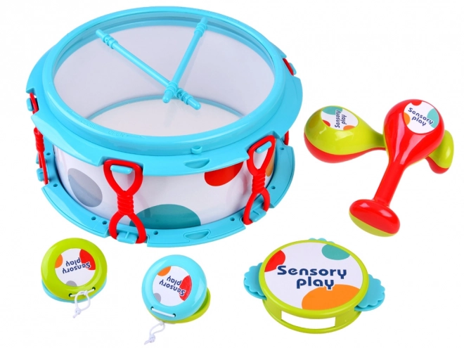 Set glazbenih instrumenata bubanj maracas