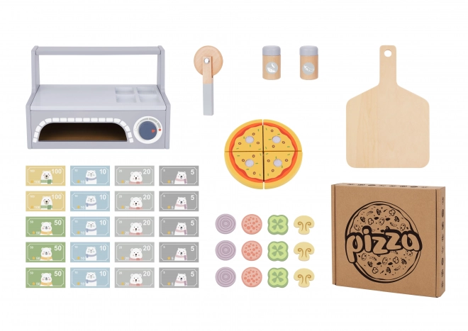Tooky Toy drveni set za pizzu s dodacima