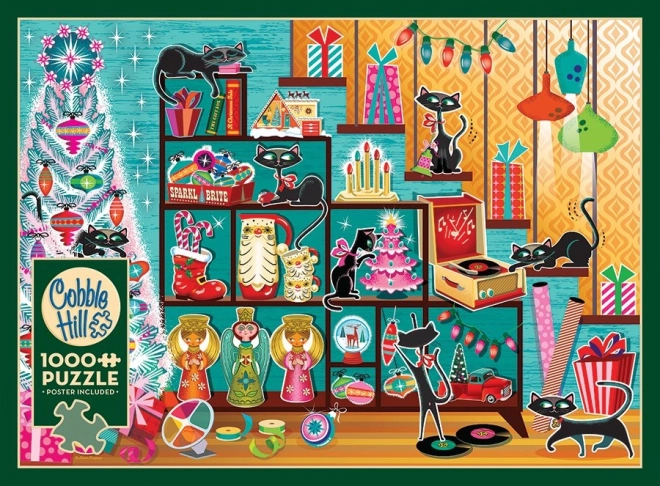 Puzzle Božićne mačke 1000 komada