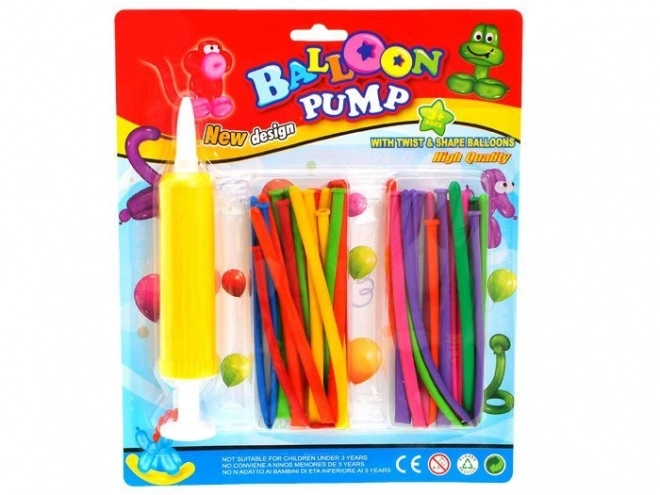 Šarene baloni za modeliranje s pumpicom