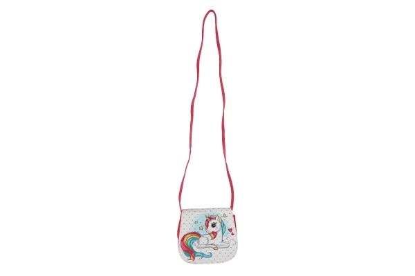 Kabelka/Torba jednorog s kamenčićima plastika 4 boje u vrećici 17x15x3cm