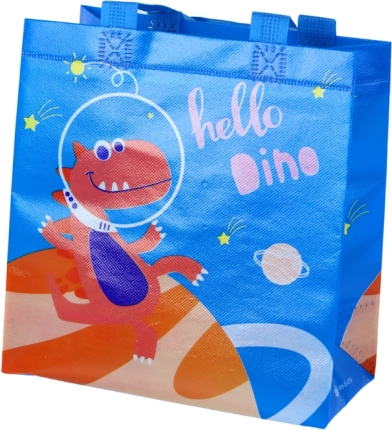 Poklon vrećica dinosaurus plava 23 × 21,5 × 11 cm
