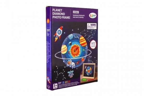 Kreativni set dijamantnog slikanja Svemir s naljepljivim dijamantima u kutiji 21x27x3cm