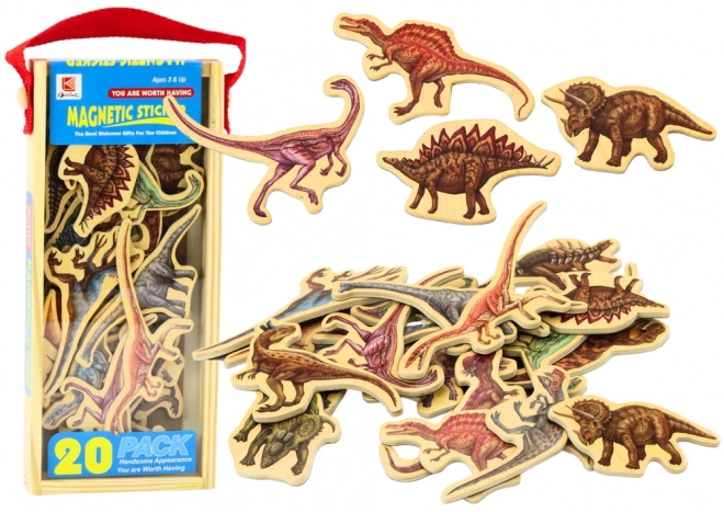 Drvene magnete Dinosauri set 20 komada šareni