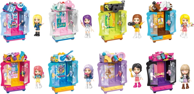 Qman UNA Series – garderobni ormar s minifigurinom (1 set kockica)