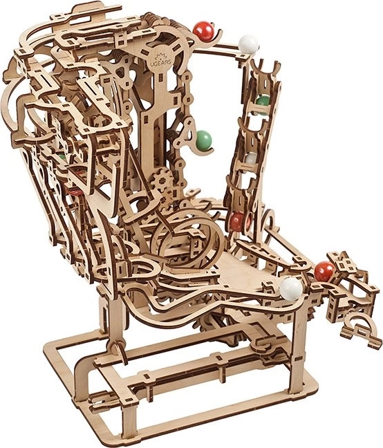 Ugears 3D drvene mehaničke puzzle Kugličasta staza lančana