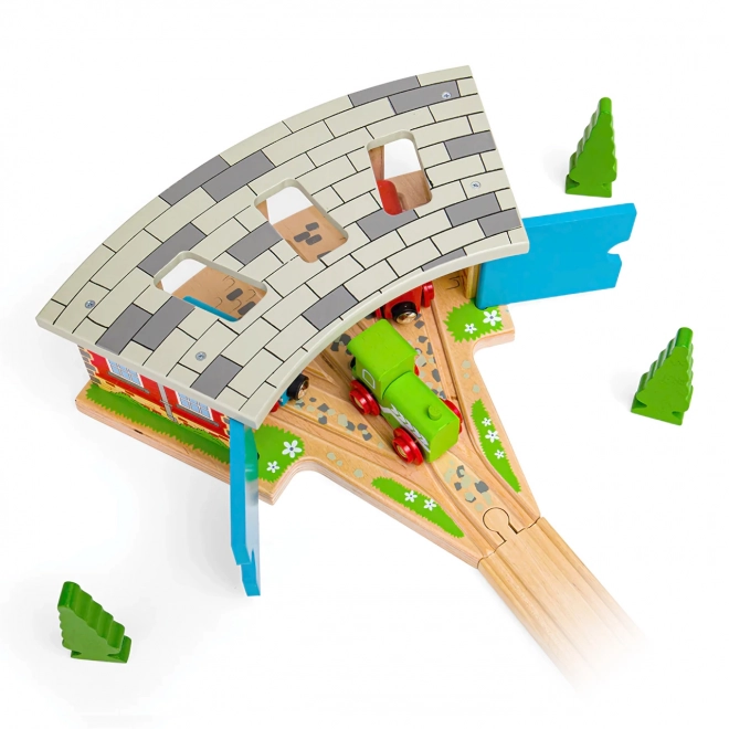 Bigjigs Rail Trostruko skladište s vratima