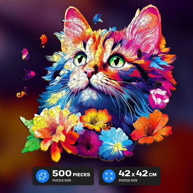Drvene Puzzle Mačka 500 Dijelova