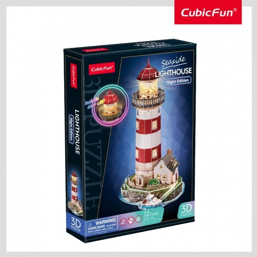 3D puzzle svjetionik s LED osvjetljenjem CUBICFUN Night Edition