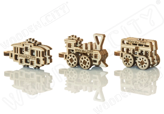 3D puzzle Prometna sredstva - Wooden City mini set