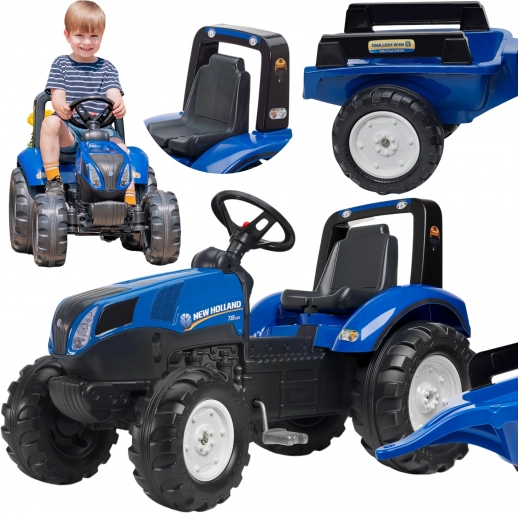 Guralni traktor NEW HOLLAND s prikolicom za djecu od 3 godine
