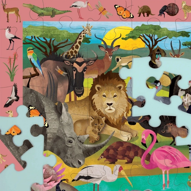 Mudpuppy slagalica Safari puzzle i skriveni predmeti 64 dijelova