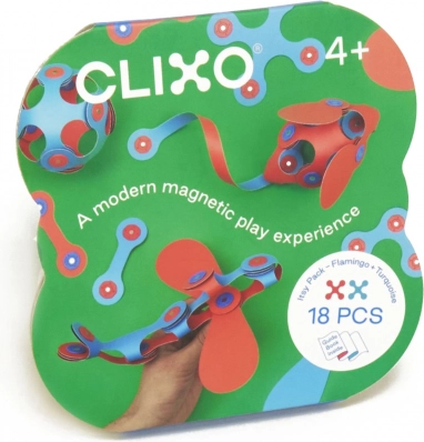 Magnetske ciglice Clixo Itsy, ružičasta i tirkizna