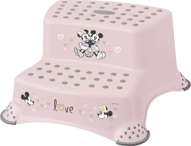 Dvostruka stepenica za djecu za WC i umivaonik Minnie ružičasta