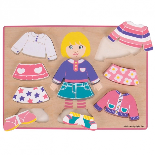 Bigjigs Baby oblačenje puzzle djevojčica