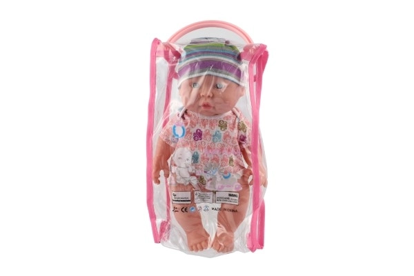 Beba/čvrsto tijelo plastika 25 cm na baterije sa zvukom 3 vrste u plastičnoj vrećici 13x28x7cm
