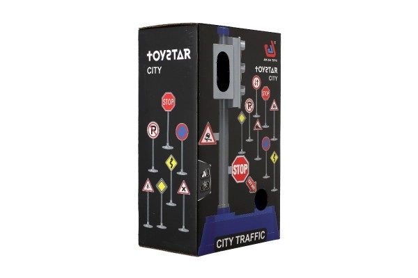 Semafor s oznakama plastika 14x24cm na baterije s svjetlom i zvukom u kutiji 14x24,5x9cm