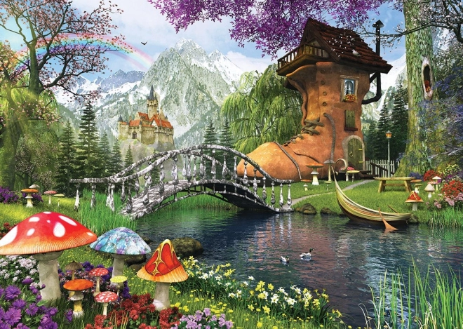 ART PUZZLE bajkovita kućica u staroj cipeli – 1000 dijelova