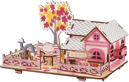 Drvene 3D puzzle Jesenska kuća WOODCRAFT