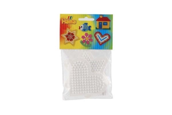 Podloga za glačanje perlica Hama MIDI - zvijezda, srce plastika 2 kom u vrećici 9x9cm