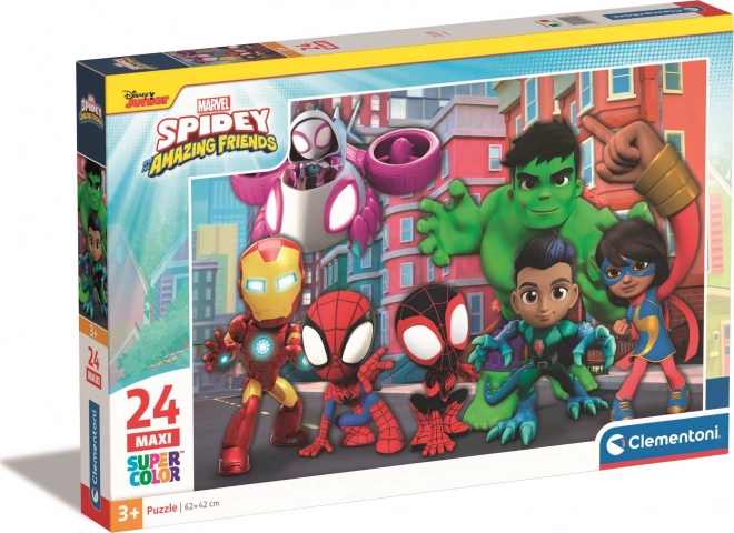 CLEMENTONI Puzzle Spidey i njegovi nevjerojatni prijatelji MAXI 24 dijela