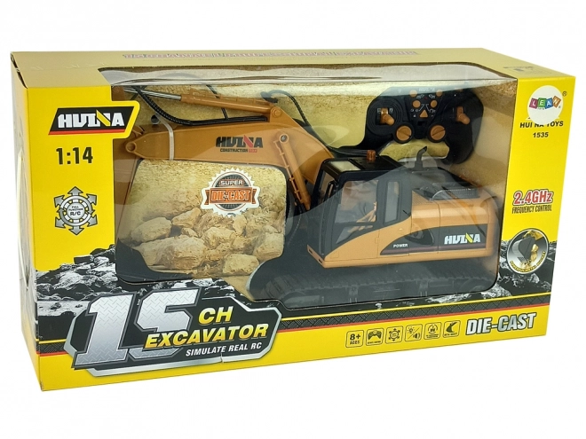 Žuti RC bager Caterpillar 1:14 na daljinsko upravljanje