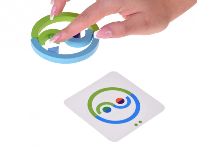 Montessori edukativne drvene puzzle šarena duga + zadaci ZA5328