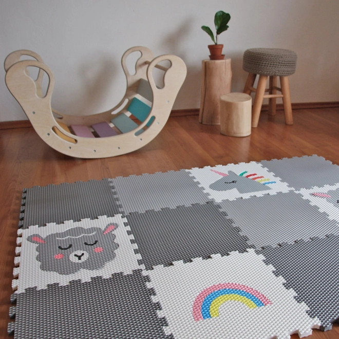 Minideckfloor podna 12 dijelova - ovčica, lama, jednorog, duga